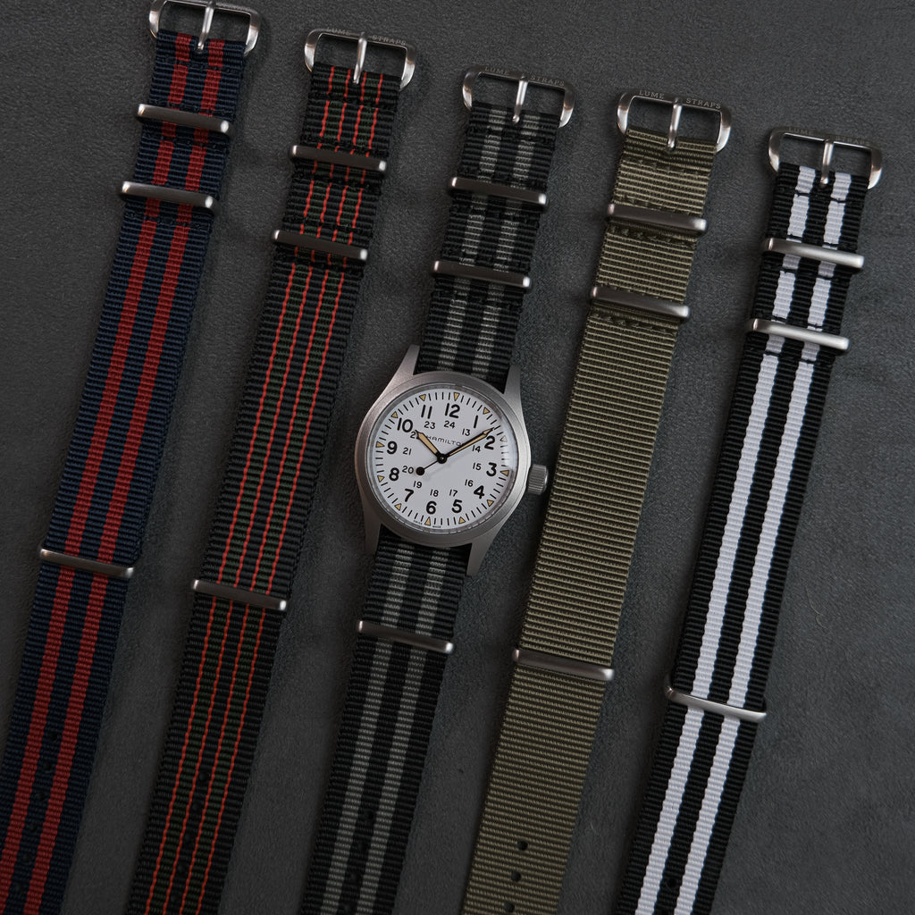 Striped online watch strap
